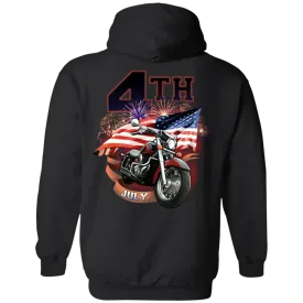 4th of July Hoodie, Cotton/Polyester, Black