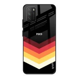 Abstract Arrow Pattern Glass Case For Poco M3