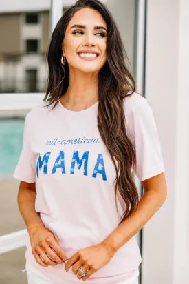 American Mama Baby Pink Graphic Tee