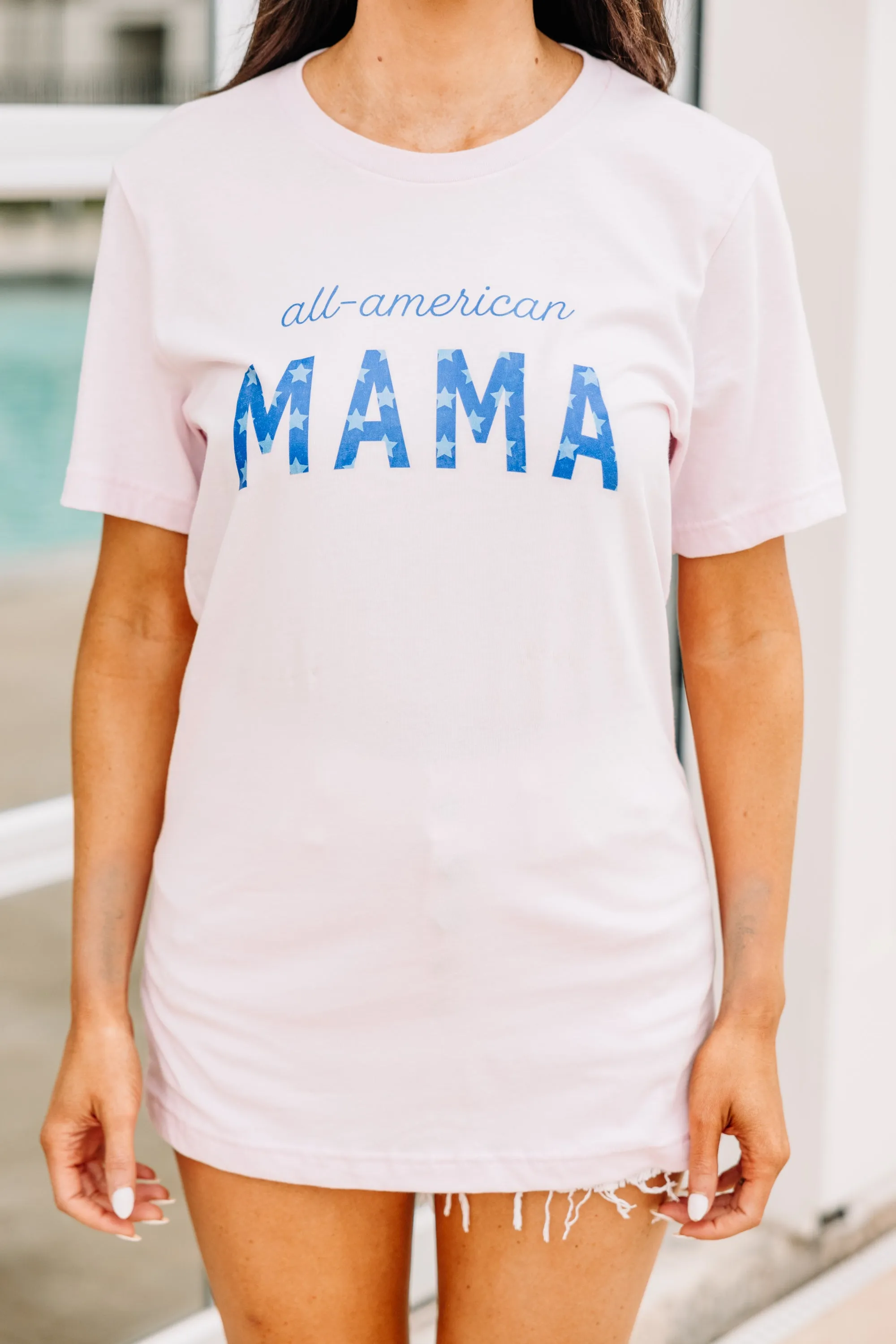 American Mama Baby Pink Graphic Tee