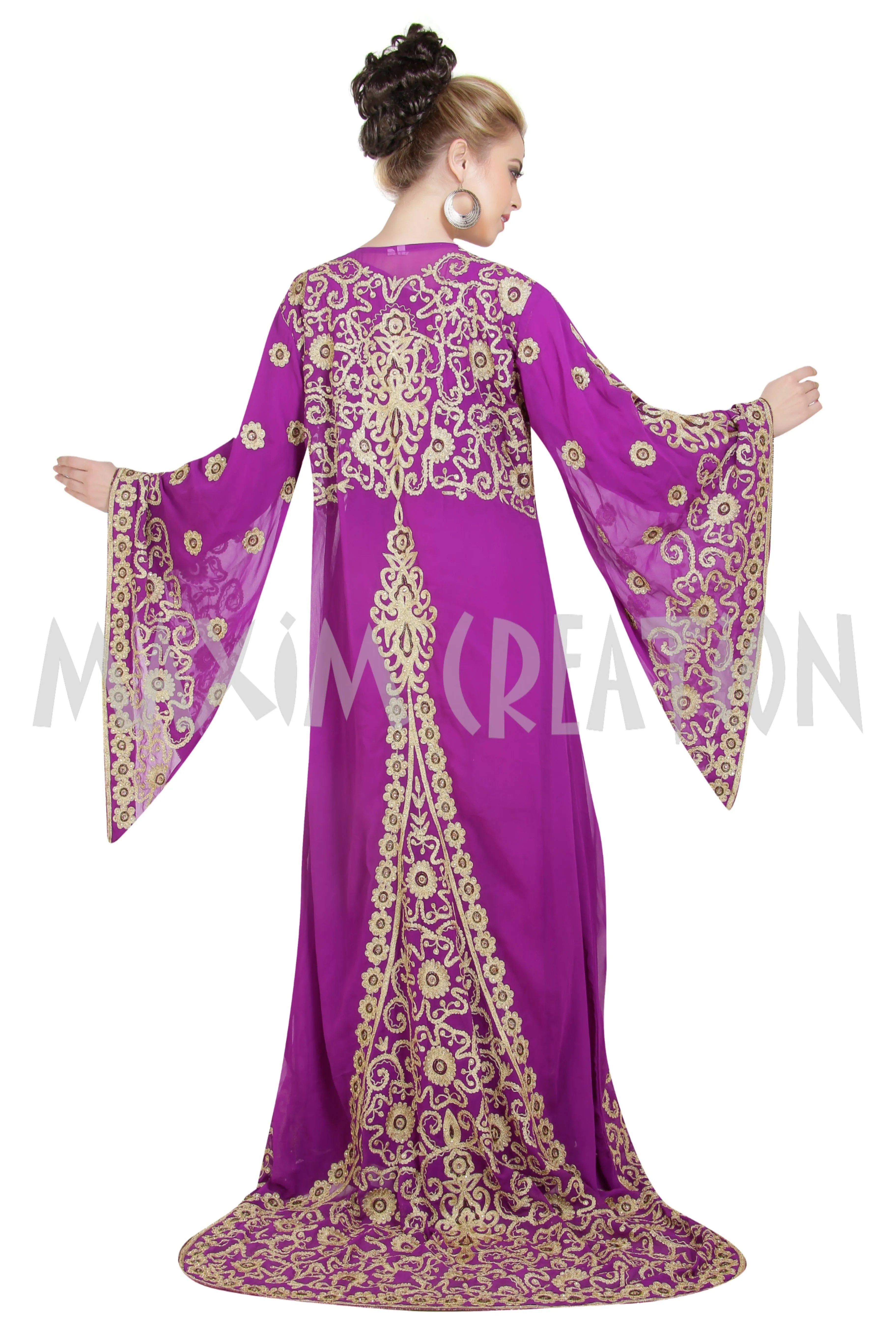 Arabian Kaftan Bell Sleeve Moroccan Jalabiya