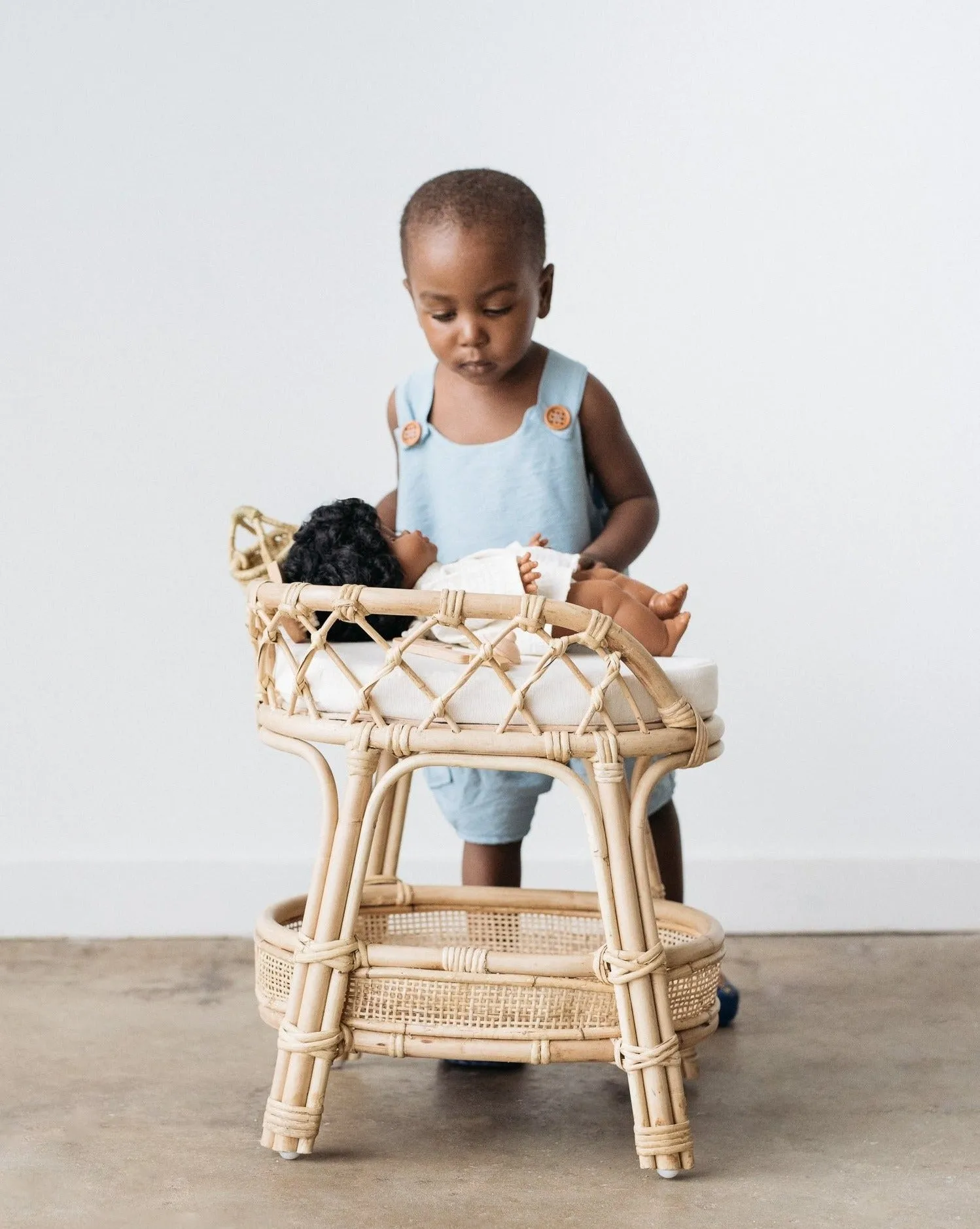 Aria Artisan Rattan Doll Changing Table