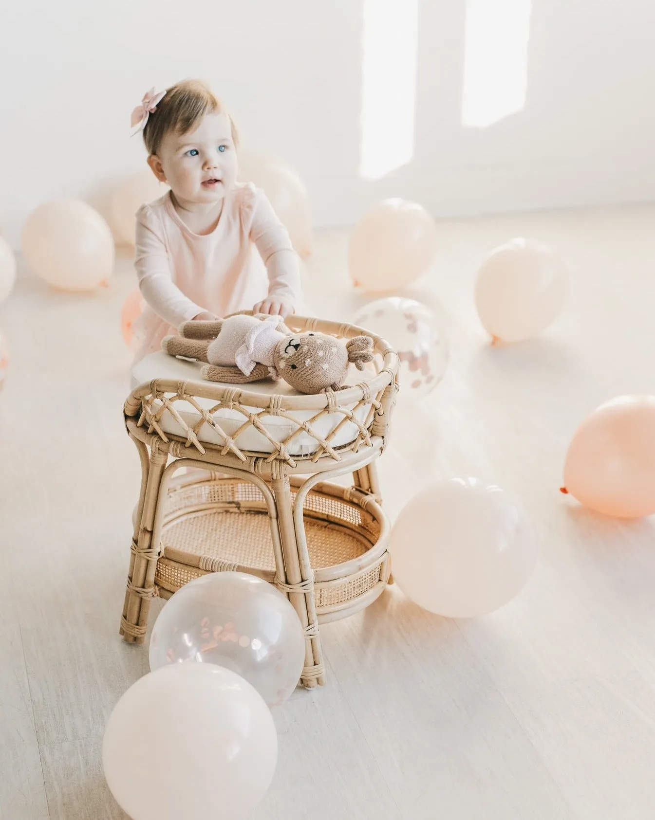 Aria Artisan Rattan Doll Changing Table