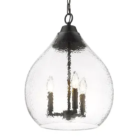 Ariella 3 Light Pendant in Matte Black