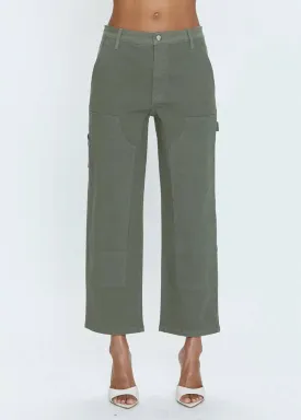 Ashton Straight Leg Utility Pant - Wild Fern