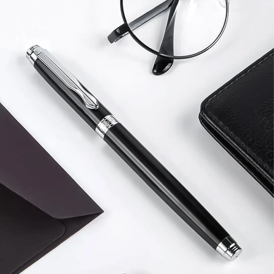 Baoke  0.7mm Black Ink Metal Shenbao Signature Fountain Pen