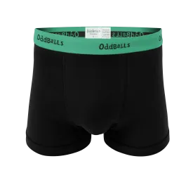 Black/Green - Mens Boxer Shorts