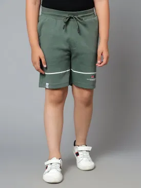 Cantabil Boy's Green Printed Bermuda Shorts