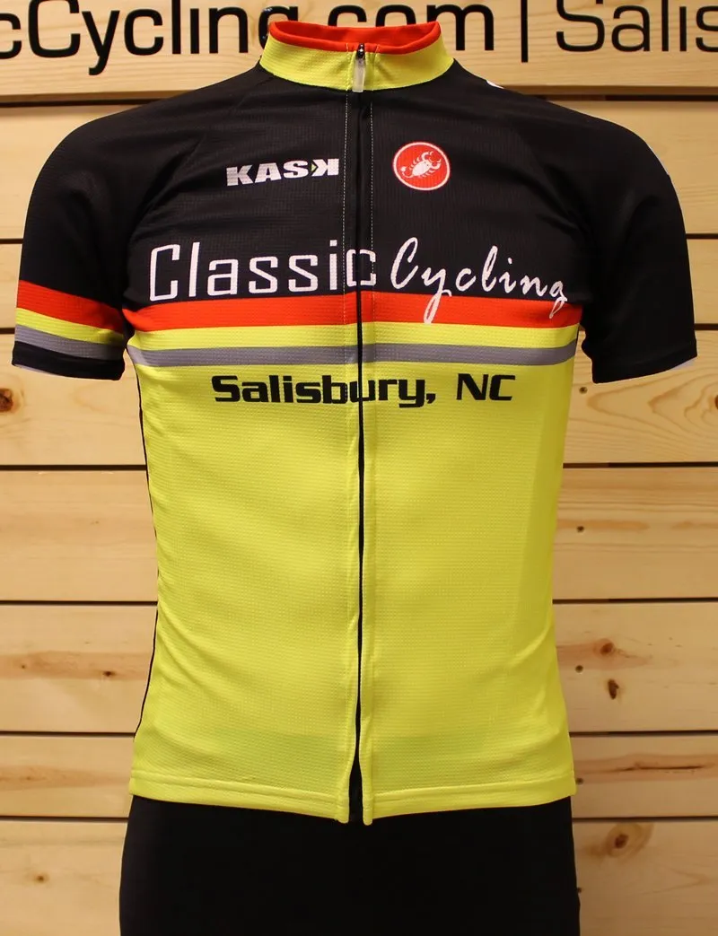 Castelli Classic Cycling Fluo Yellow Jersey