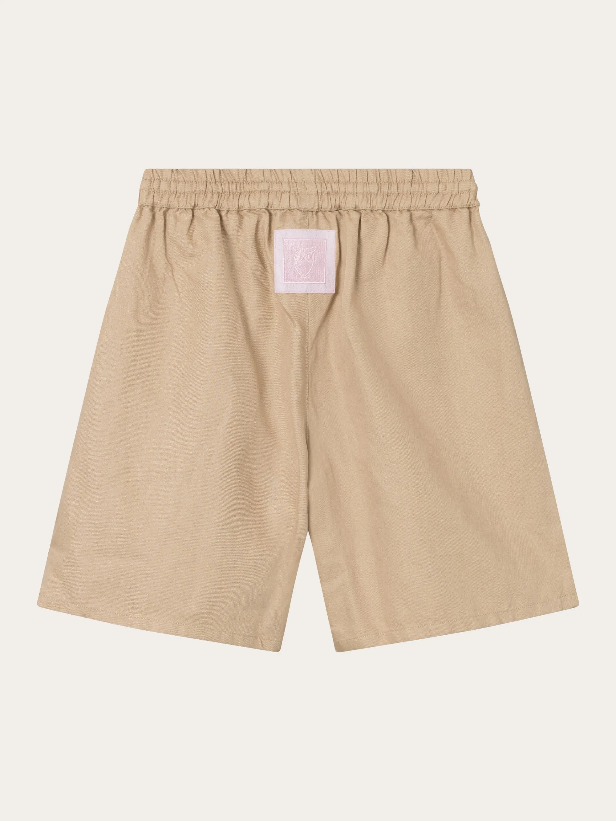 Cotton-linen blend shorts - Safari