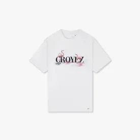 CROYEZ PINK FLAMINGO T-SHIRT - WHITE