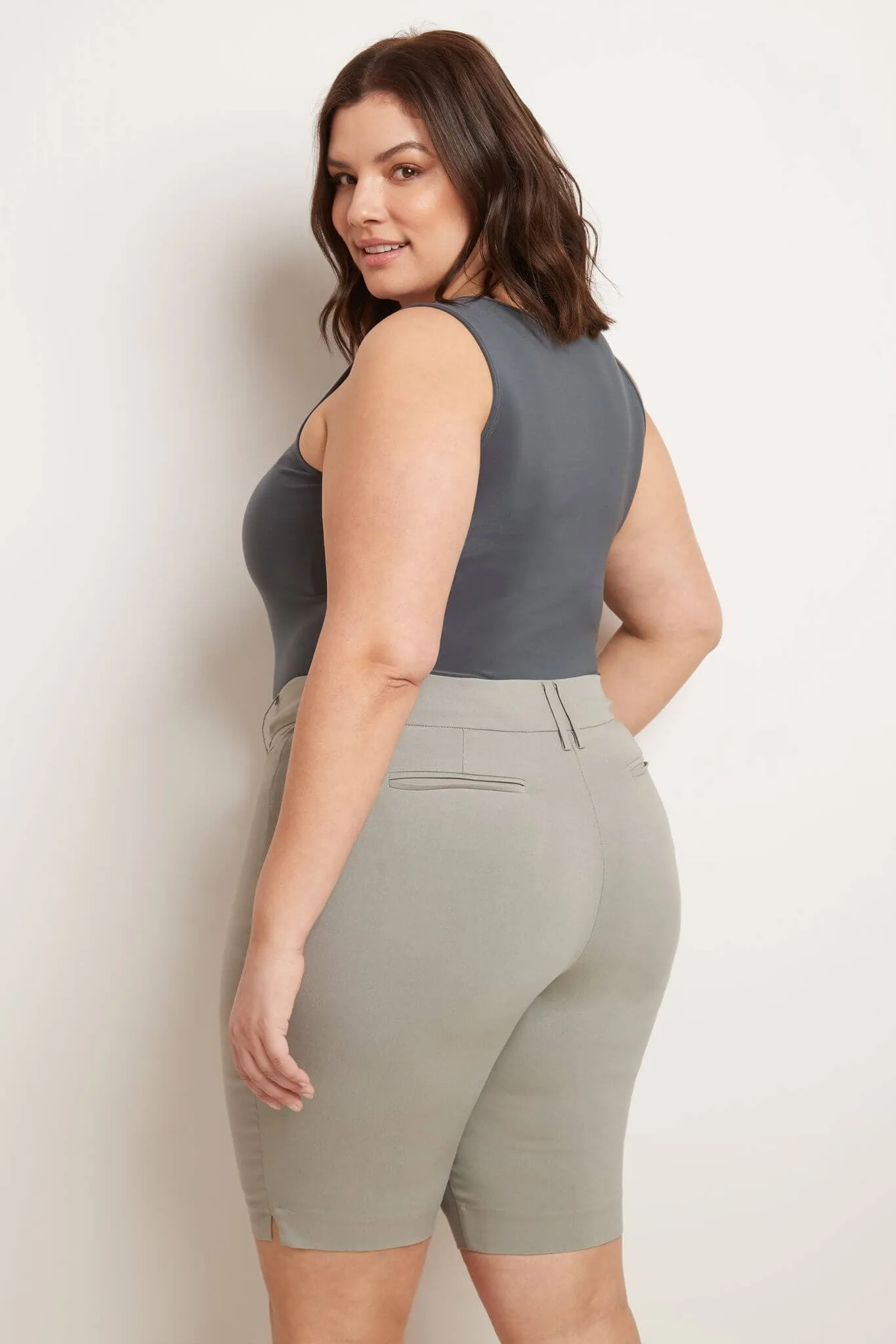 Curvy Pull-on 12” City Shorts with Tummy Control