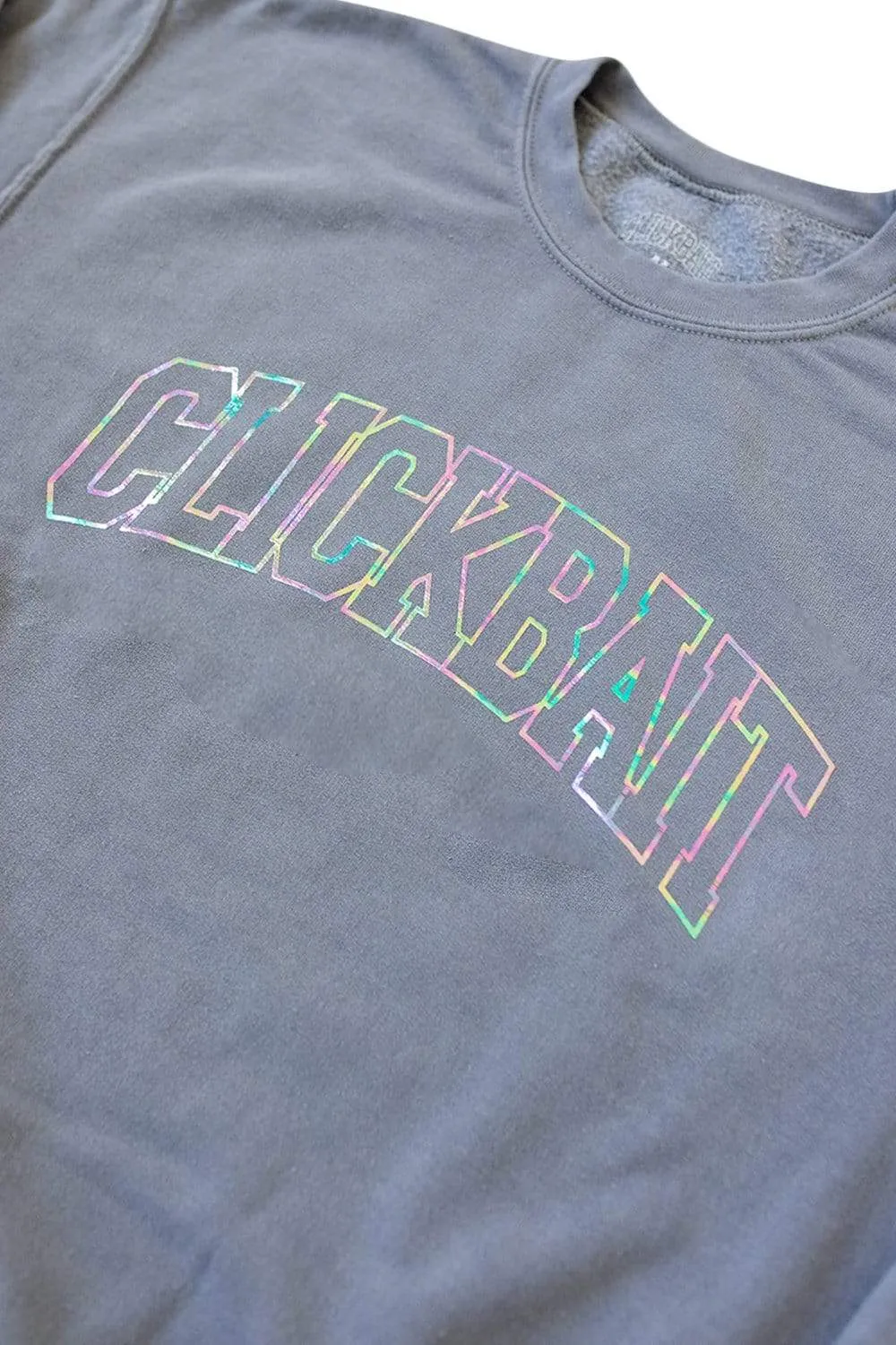 David Dobrik Stone Gray Iridescent Crewneck