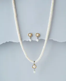 Elegant Real Pearl Necklace Set