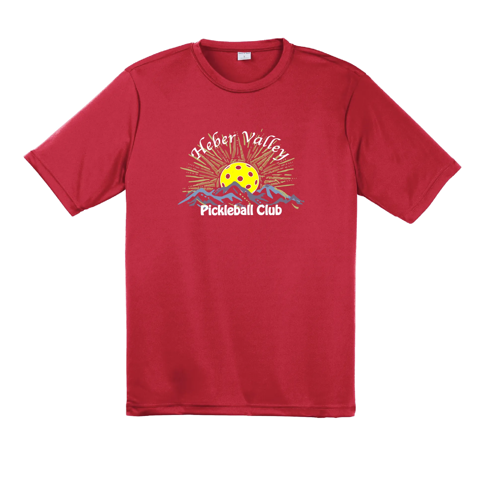 Heber Valley Pickleball Club (Large) | Men's Short Sleeve Pickleball Shirt | 100% Polyester