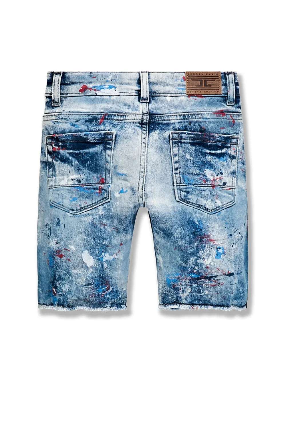 Kids Odyssey Striped Denim Shorts