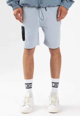 RECRUIT SHORTS WASHED ILLUSION BLUE