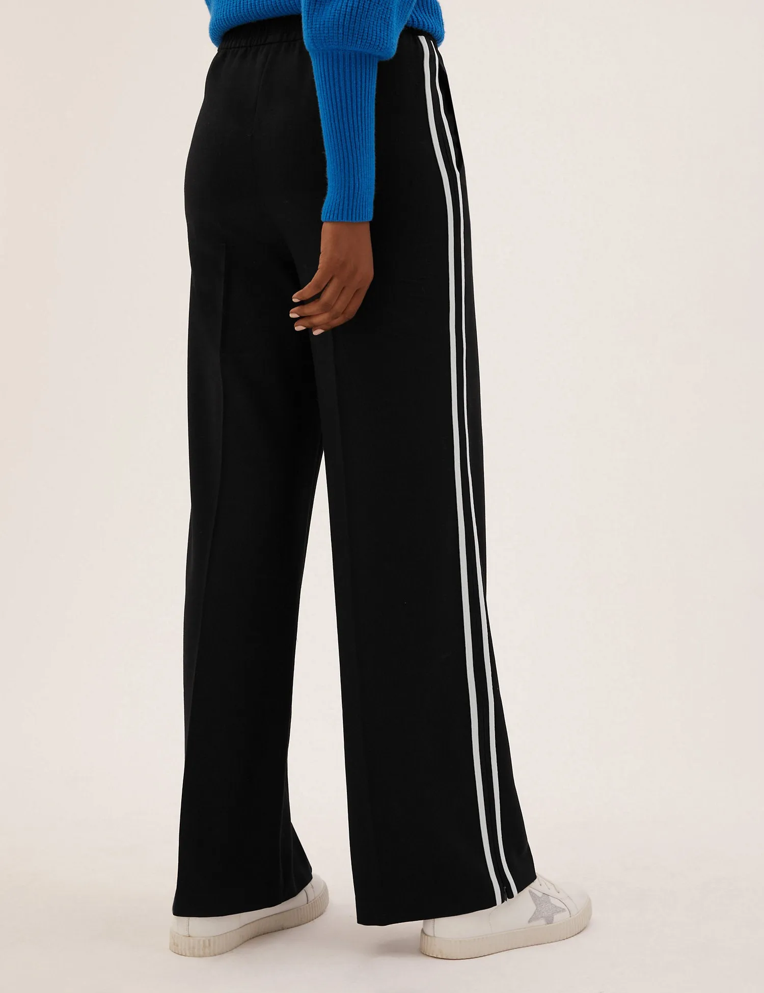 Side Stripe Wide Leg Trousers