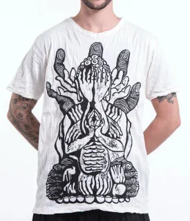 Sure Design Men's See No Evil Buddha T-Shirt White