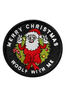 Velcro Patch Santa Merry Christmas